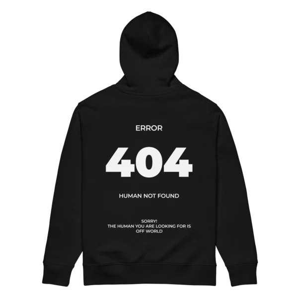 Error 404 Hoodie Back Black