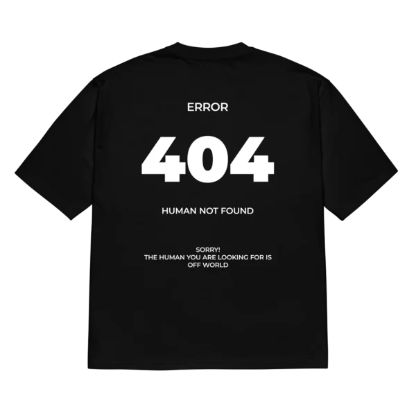 Error 404 Oversized Black Tee Back