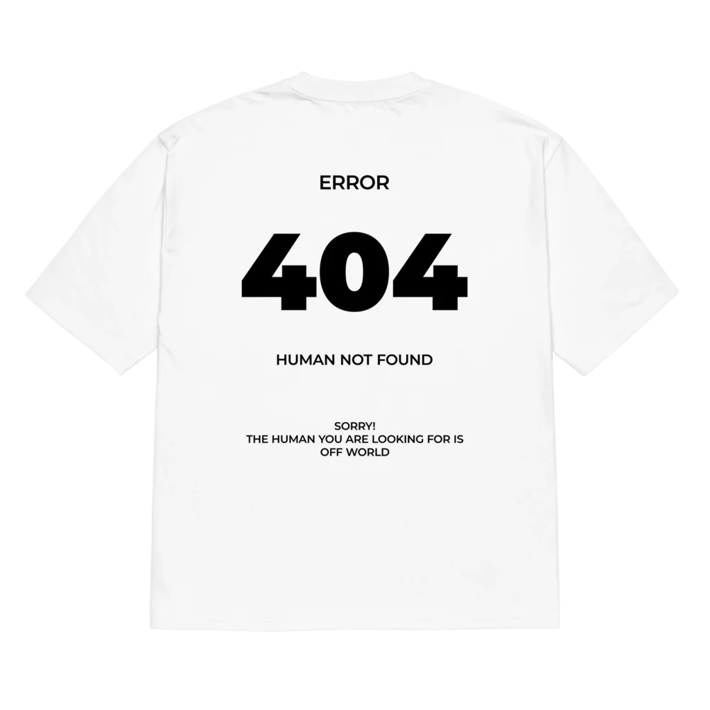 Error 404 Oversized White Tee Back