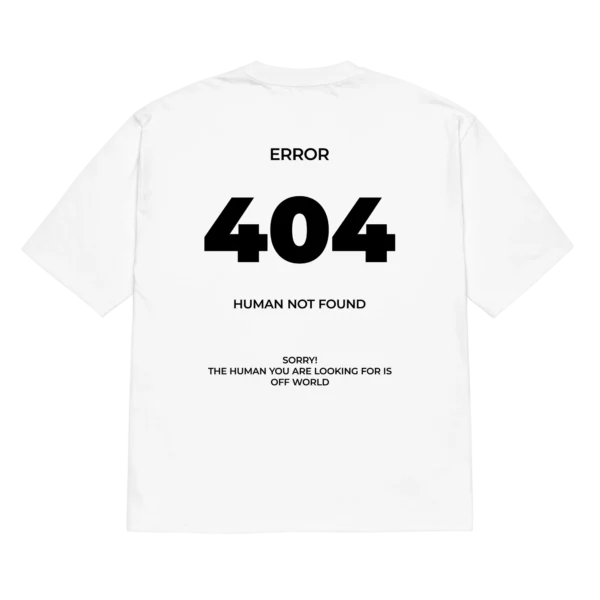 Error 404 Oversized White Tee Back