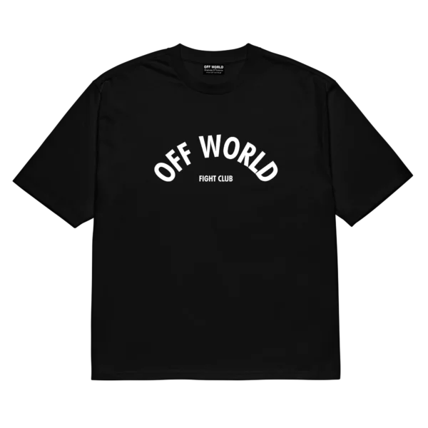 Off World Fight Club Oversized Black Tee Front