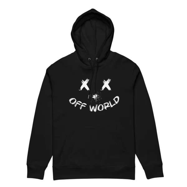 Smiley Hoodie Front Black