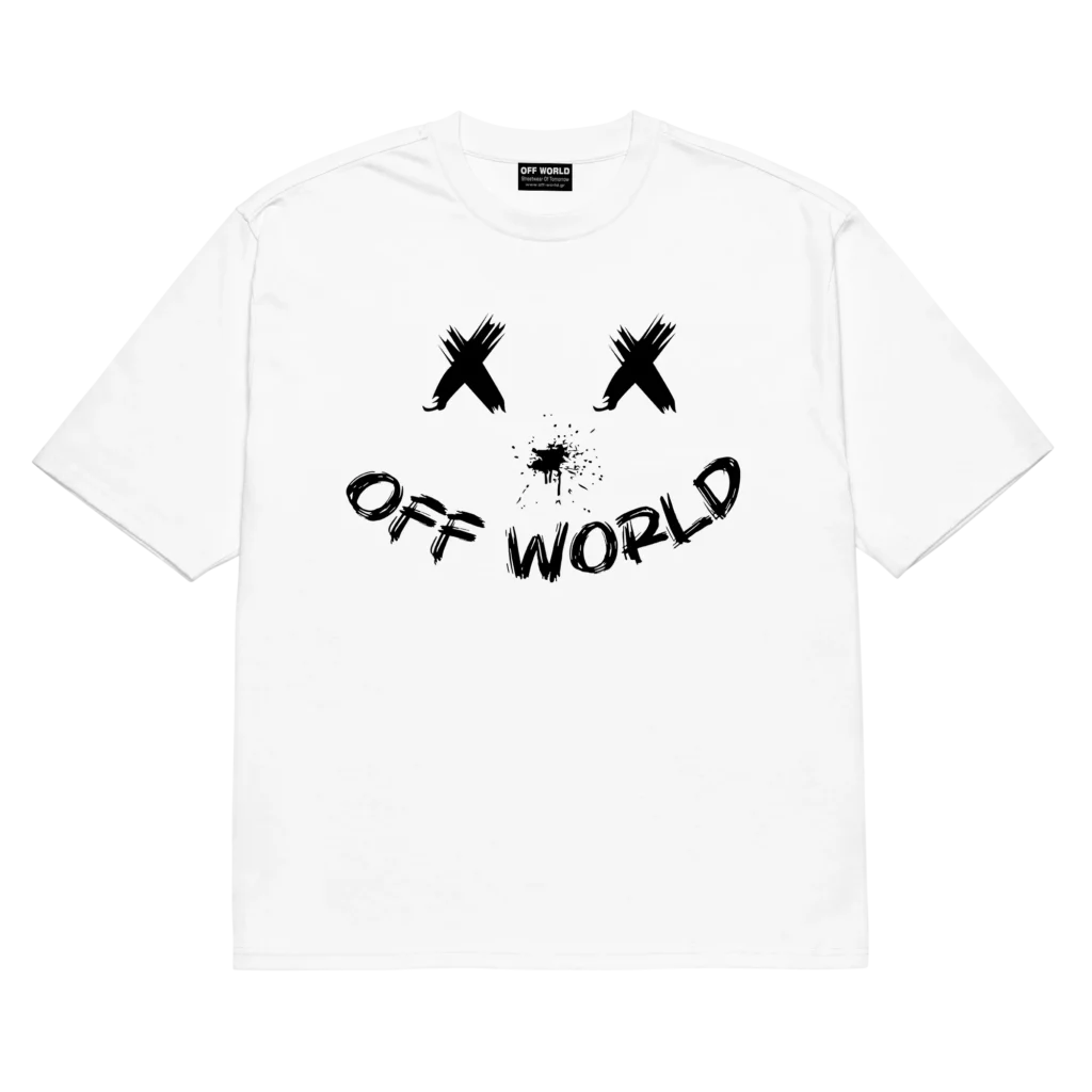 Smiley Oversized Tee Front White