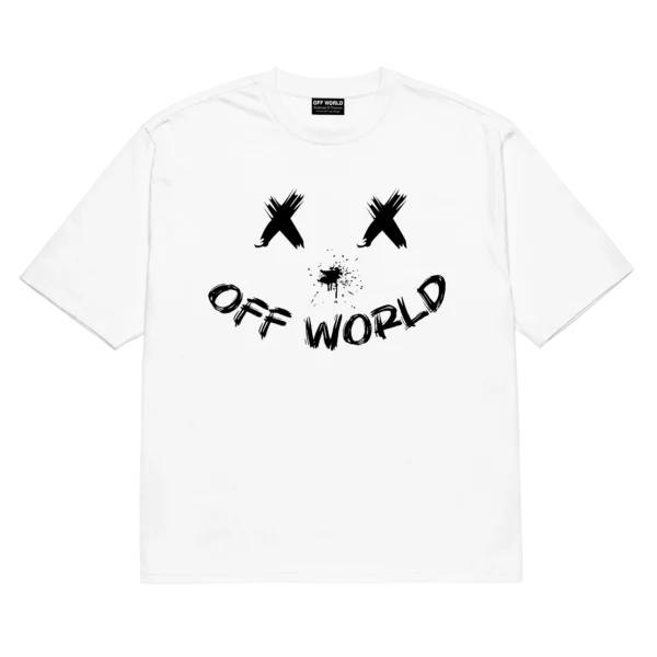 Smiley Oversized Tee Front White